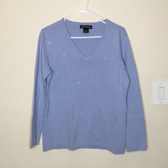 DKNYC Sweaters - 3/$25 DKNY Rhinestone Blue Long Sleeve Sweater L